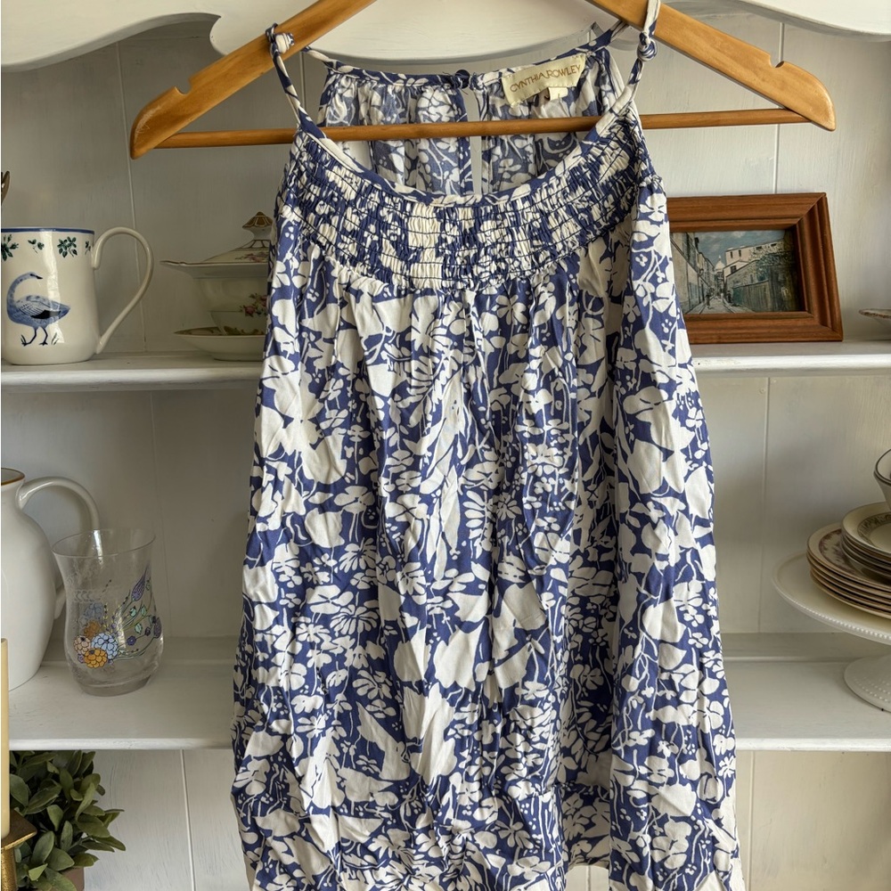 Cynthia Rowley Blue and White Floral Skirt